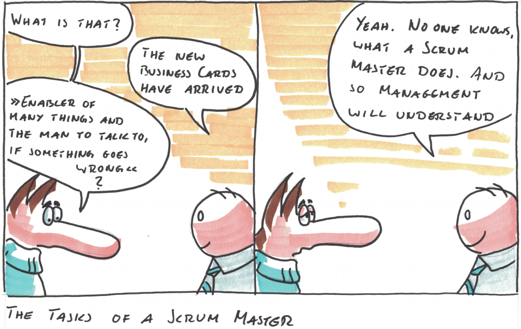 Cartoon: the Tasks of a Scrum Master
