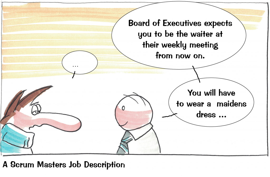 Cartoon: Die Job Beschreibung eines Scrum Masters