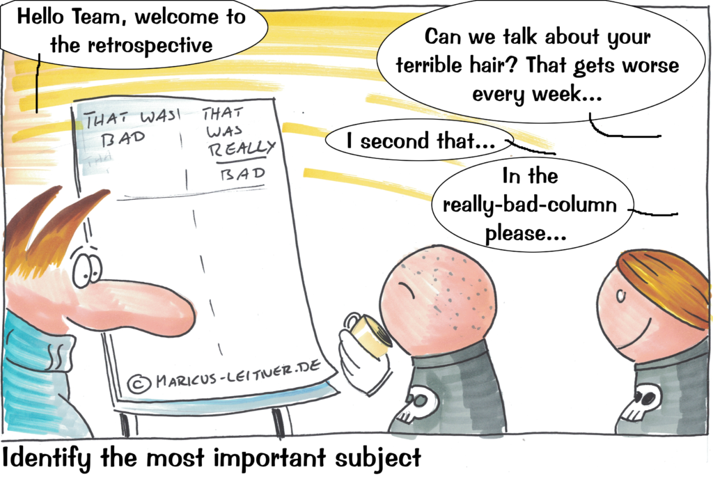 Cartoon: Identify the most important subject